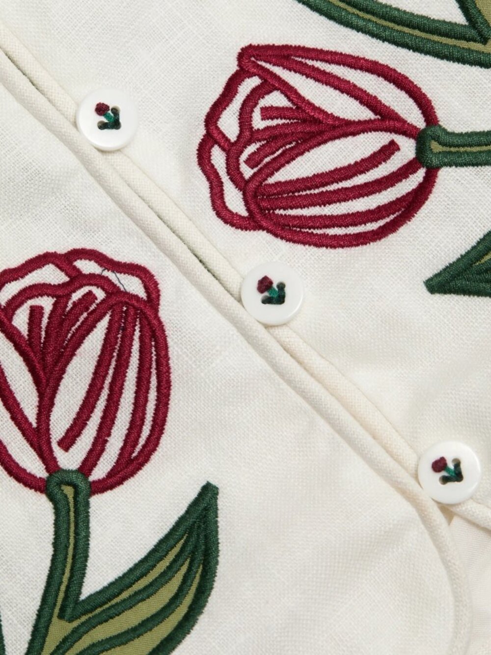 FARM Rio off-white flower embroidered crop top in XS - Picture 3 of 6